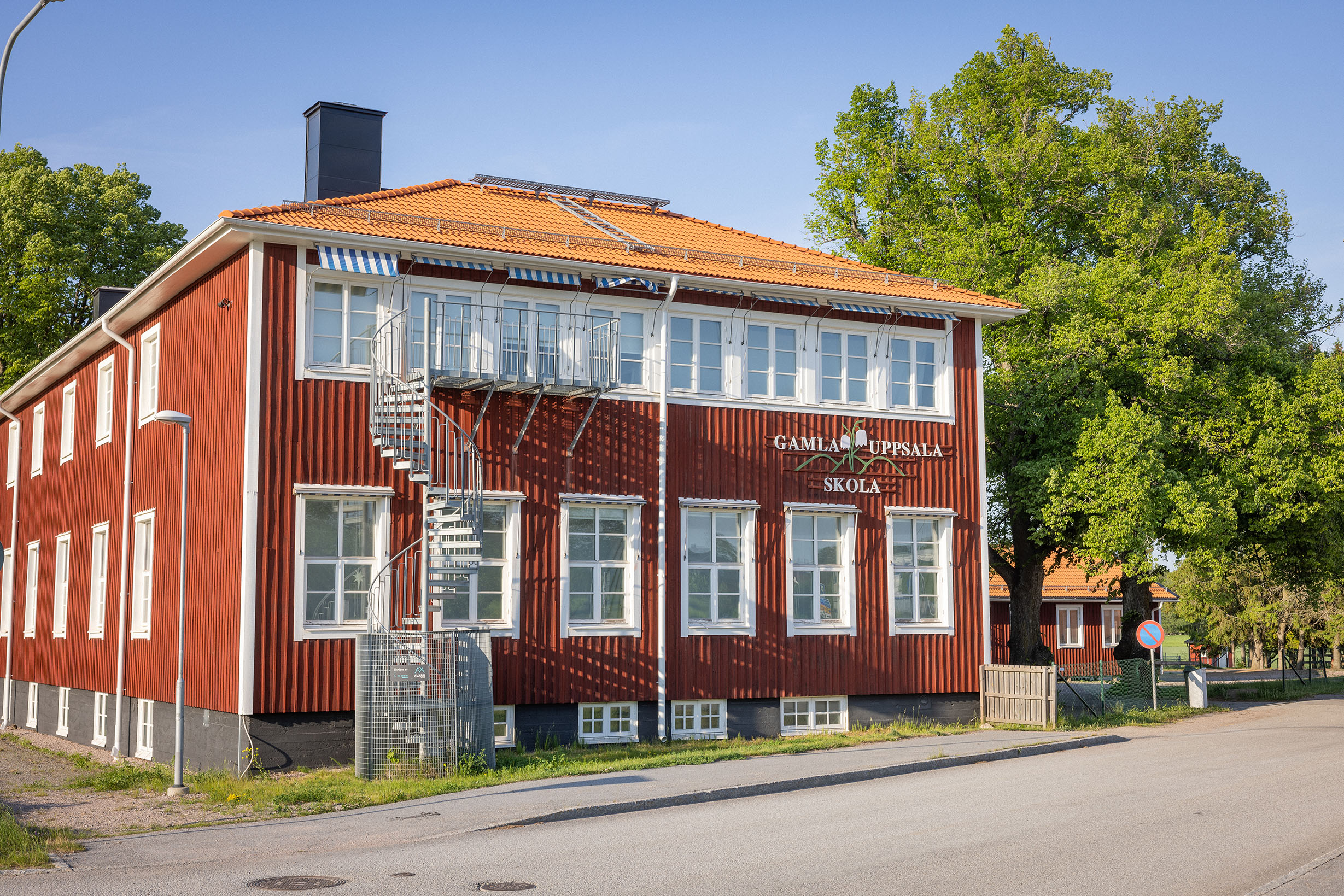 Gamla Uppsala skolas träfasad